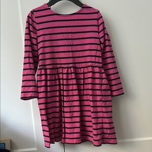 PRIMARY | Striped Pink and Black Kids Dress